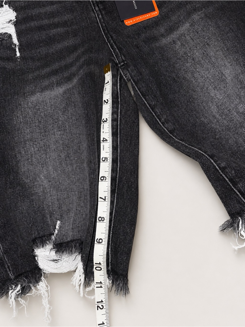 🖤 New With Tags Risen High Rise Distressed Bermuda Shorts - Picture 4 of 8